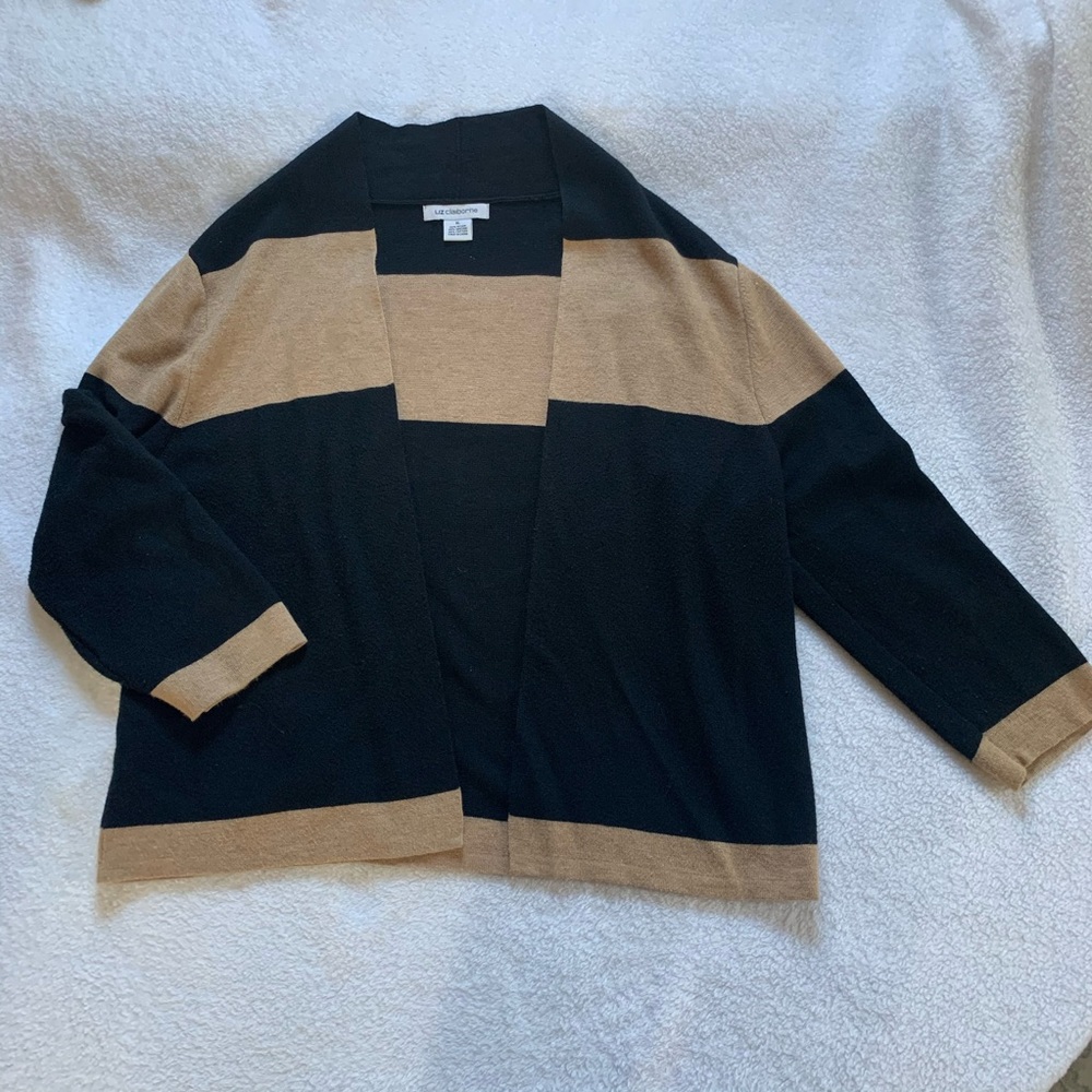 Liz Claborne Wide Stripe Cardigan